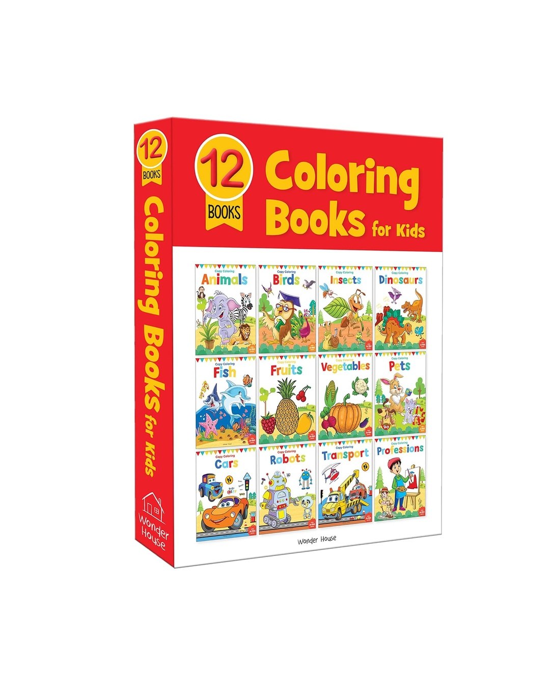 Colouring Books Boxset: Pack of 12 Copy Colour Books For Children