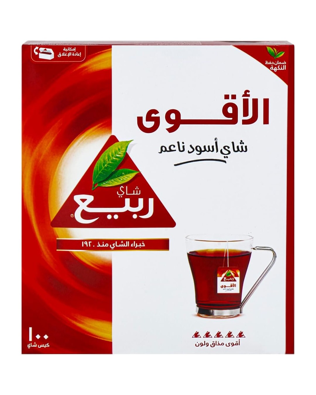 شاي أسود قوي للغاية من ربيع 100 كيس